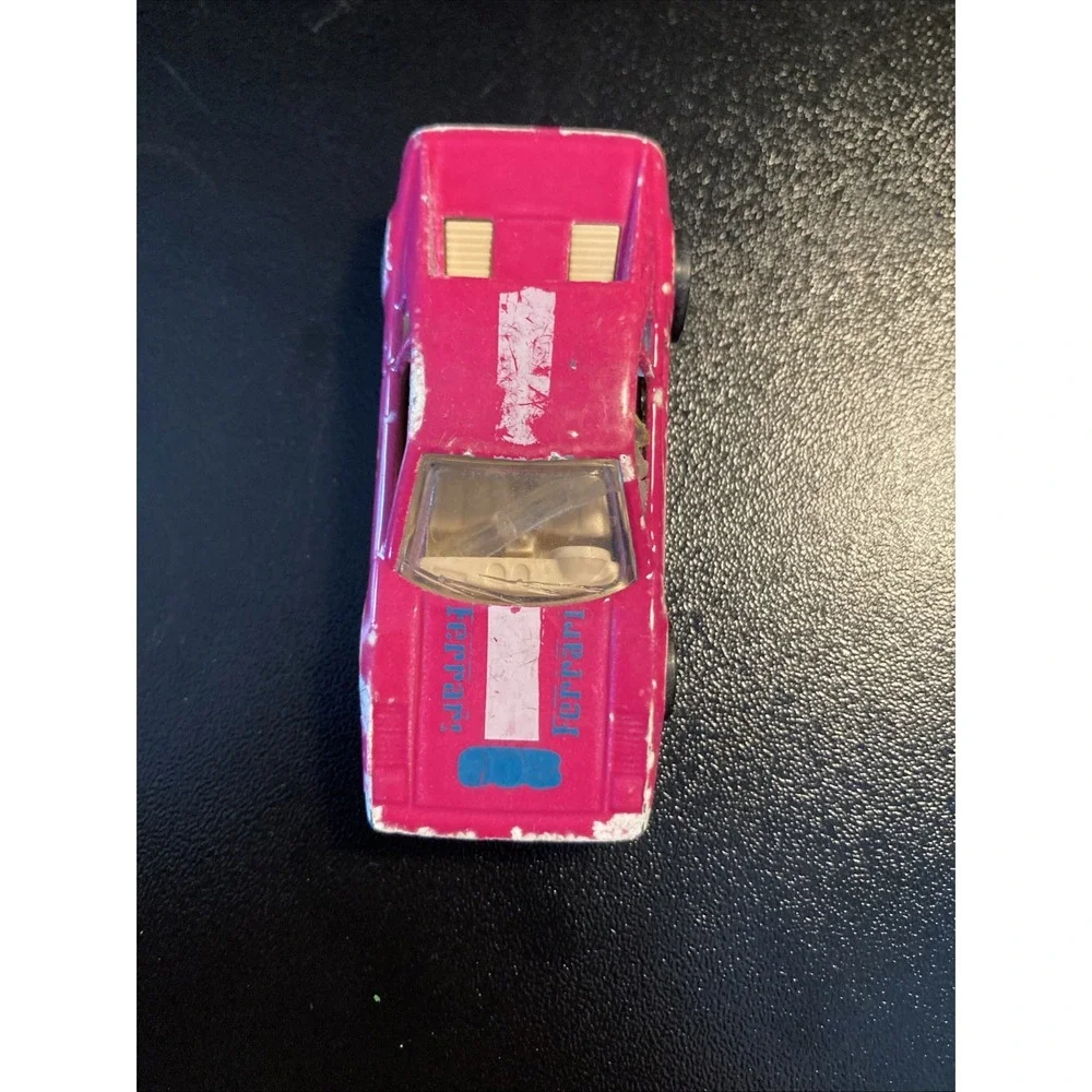 1977 HOT WHEELS MINIATURE MINI FERRARI DIECAST TOY CAR PINK 1 7/8